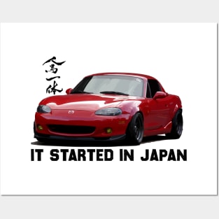 Mazda Miata / MX5 NB - Jinba Ittai, it all started in japan Posters and Art